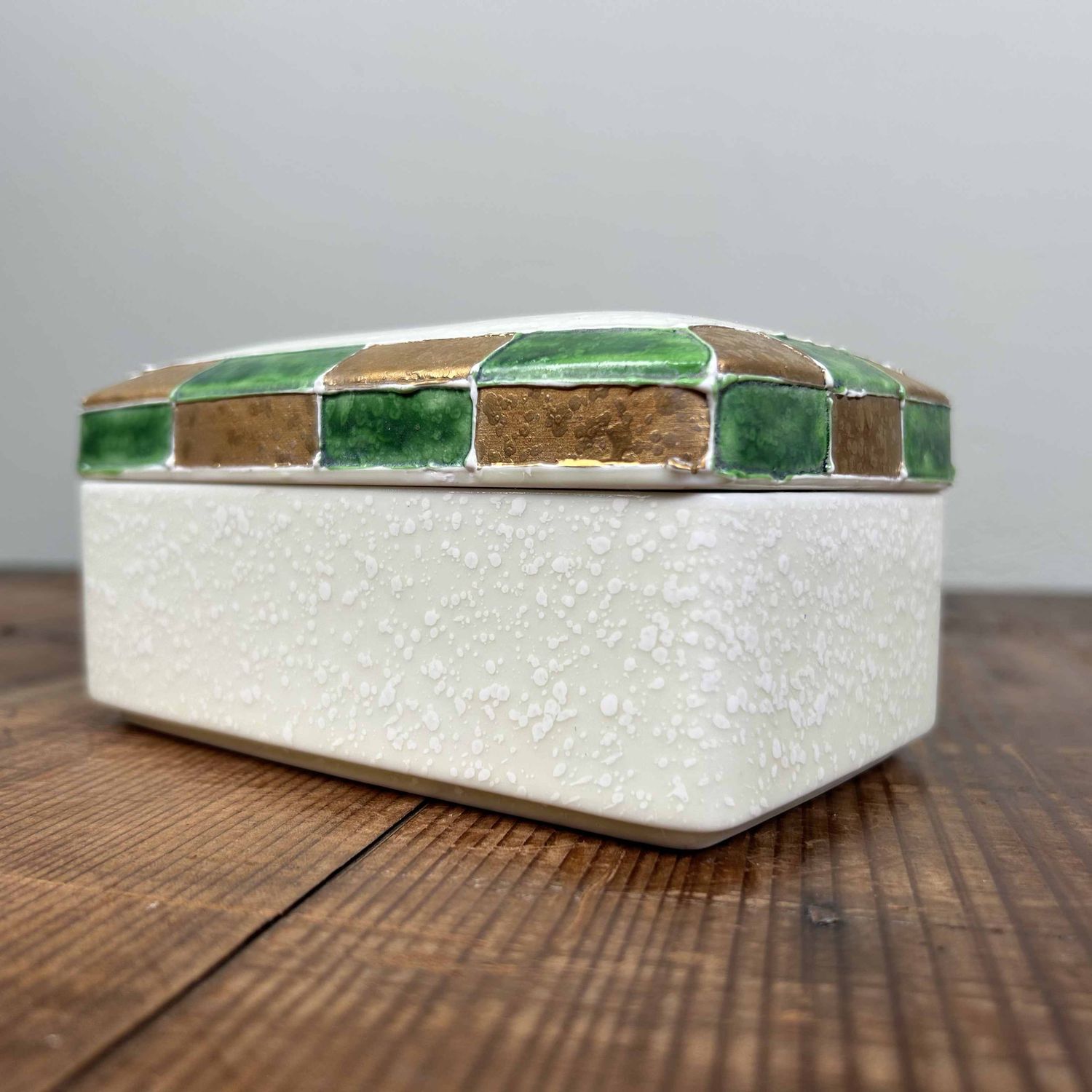 Vintage Porseleinen Thee Doosje met Deksel, Arita Yaki, Japan.