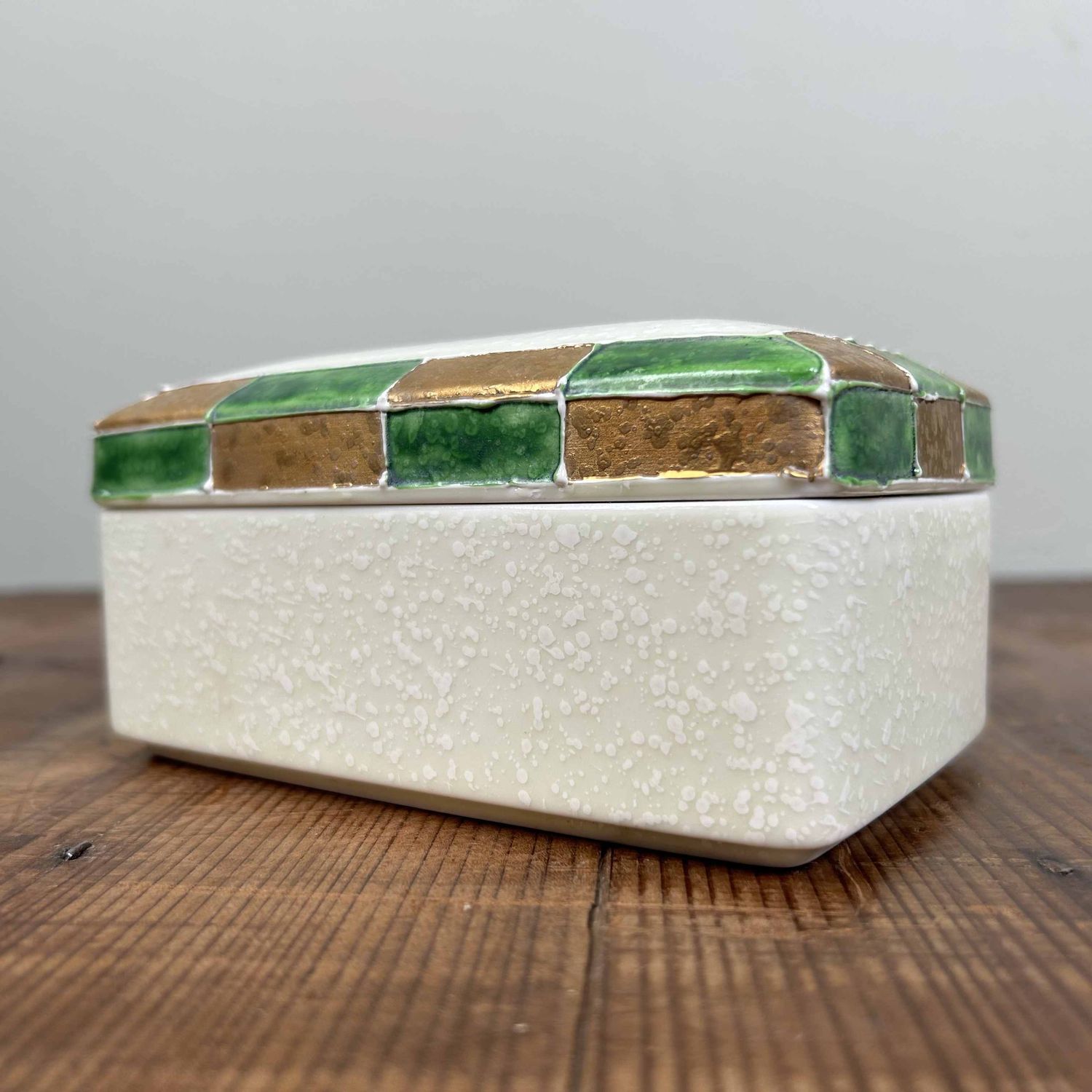 Vintage Porseleinen Thee Doosje met Deksel, Arita Yaki, Japan.