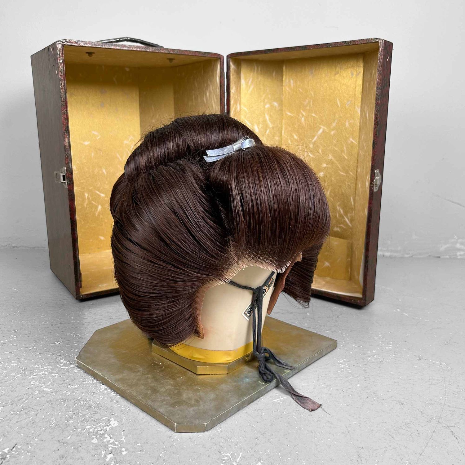 Japanse Katsura Huwelijk / Toneelpruik, Geisha, Oiran-kapsel, jaren '40.