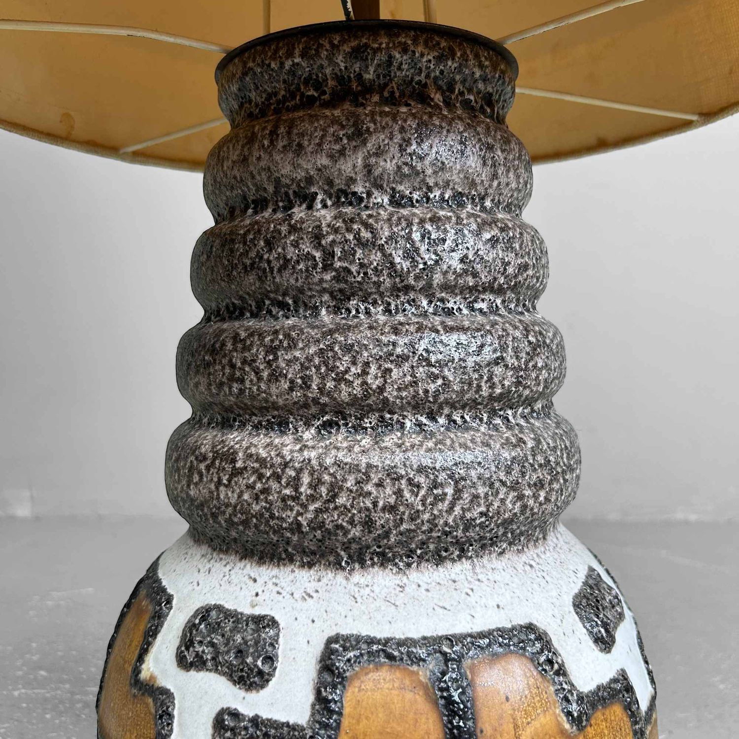 Vintage Keramische Sfeerlamp, West Germany Vloerlamp, jaren '70.