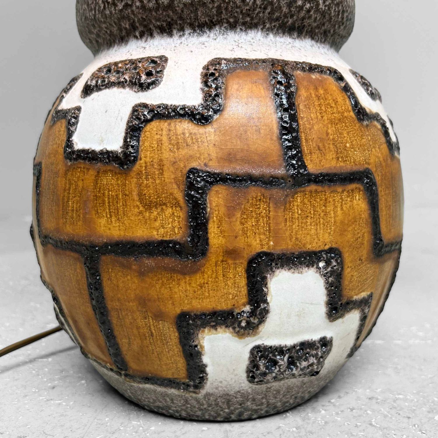 Vintage Keramische Sfeerlamp, West Germany Vloerlamp, jaren '70.