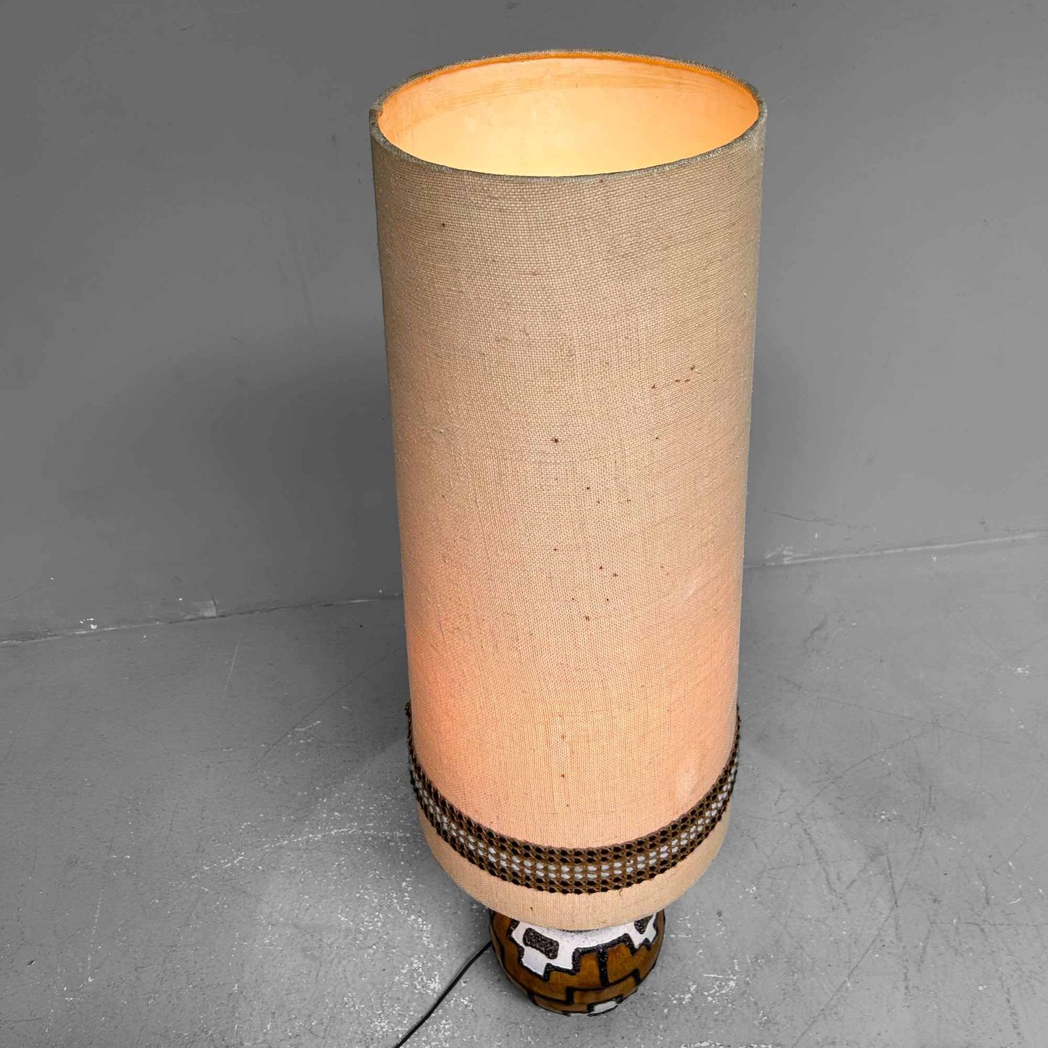 Vintage Keramische Sfeerlamp, West Germany Vloerlamp, jaren '70.