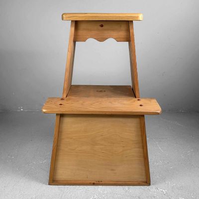 Fumidai 踏み台, Wooden Stepping Stool, Shōwa Period, Japan.