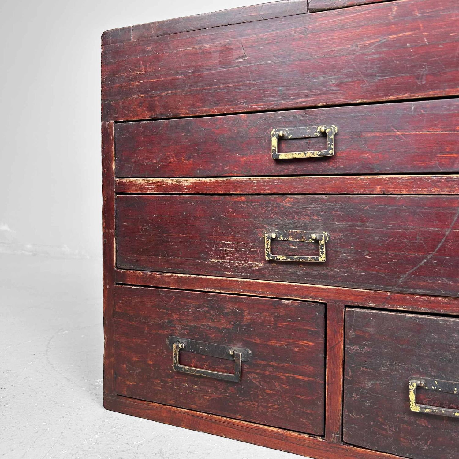 Japanese Antique Sewing Cabinet, Haribako, Taishō Period, Japan.