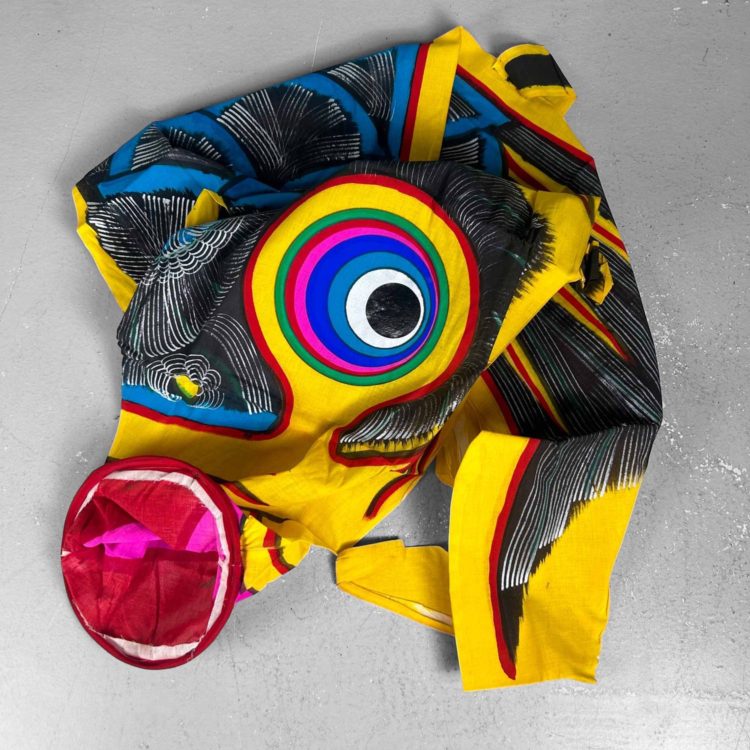 Vintage Koinobori, Japanese Windsock Carp, 1950s.