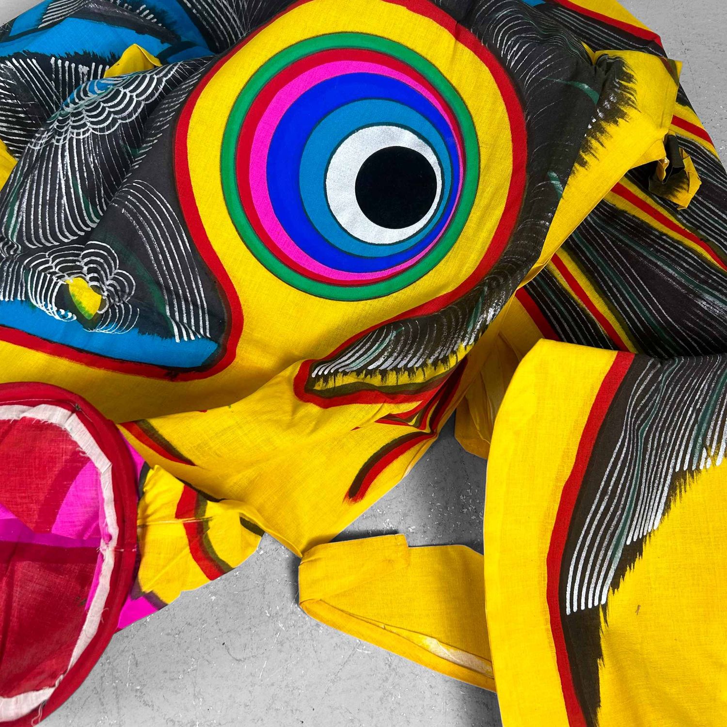 Vintage Koinobori, Japanese Windsock Carp, 1950s.