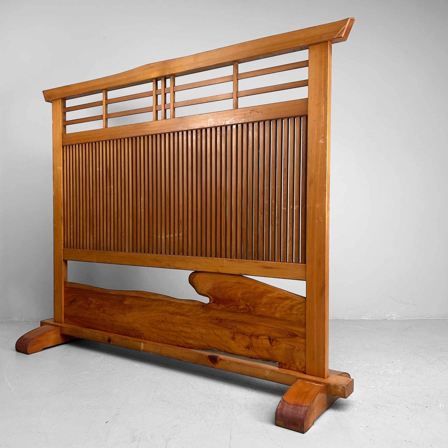 Vintage Japans Houten Kamerscherm, Tategu 建具, jaren '60.
