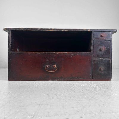 Low Traditional Tansu, Storage Cabinet, Meiji Period, Japan.