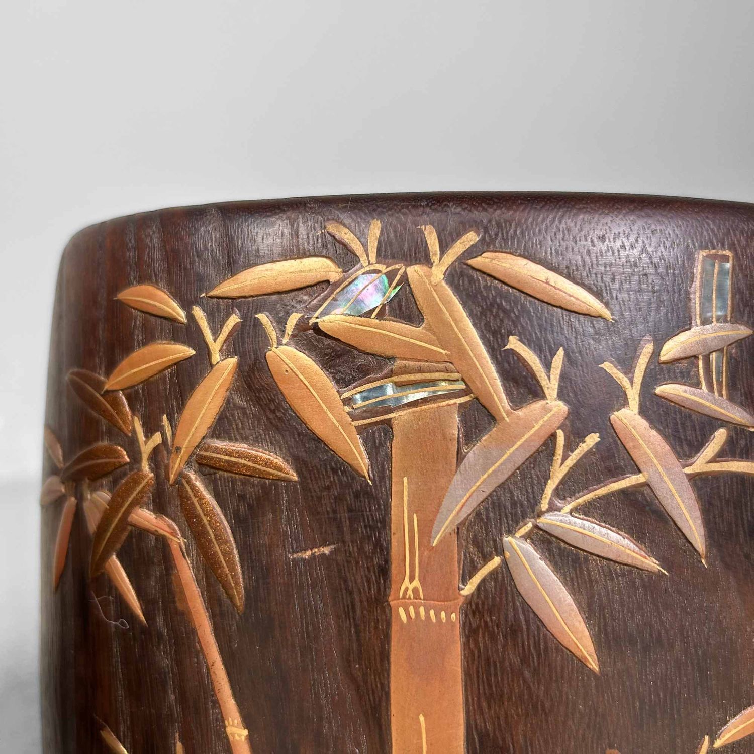 Set Vintage Kiri Maki-e Hibachi, Shōwa Period, Japan.