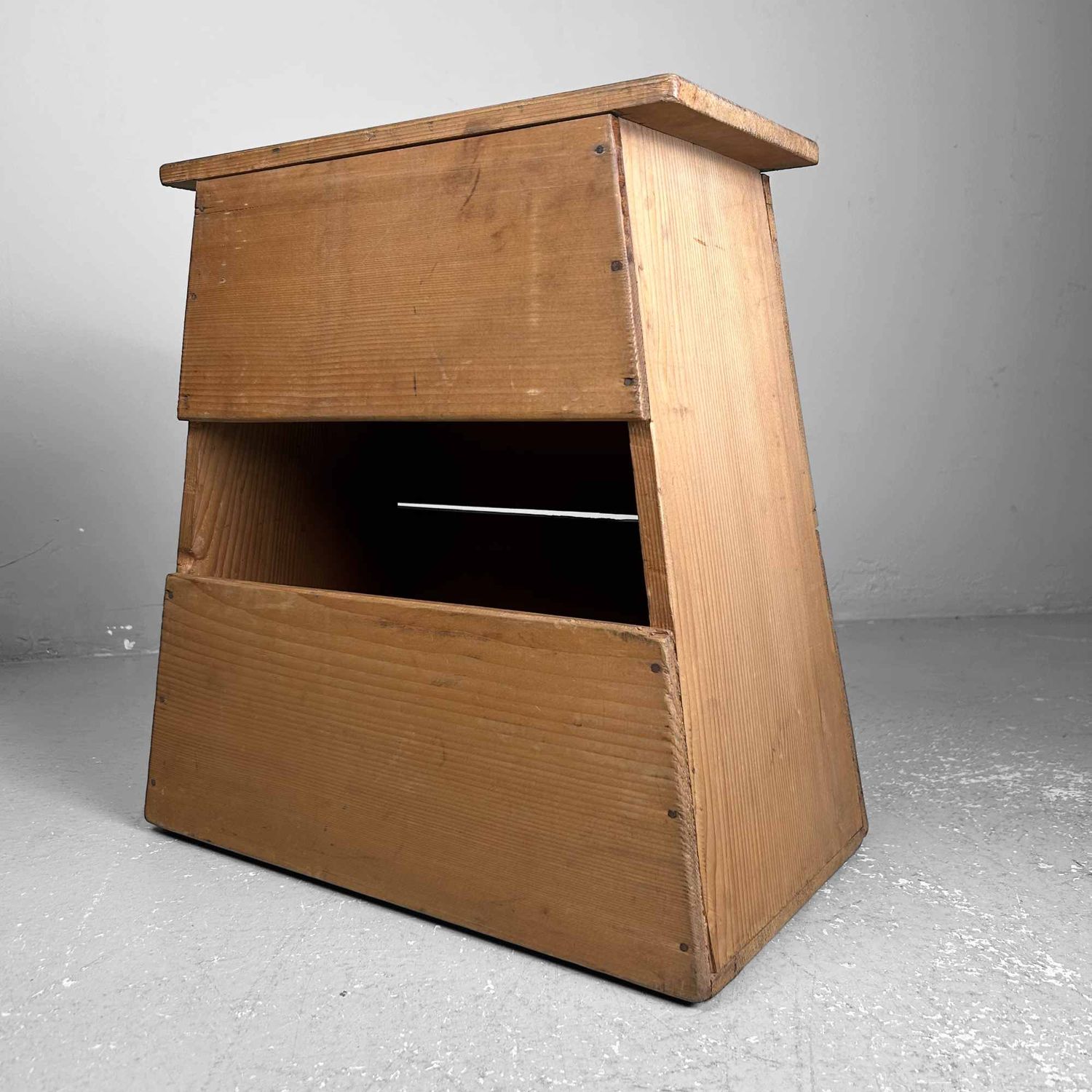 Fumidai 踏み台 Wooden Step Stool, Shōwa Period, Japan.