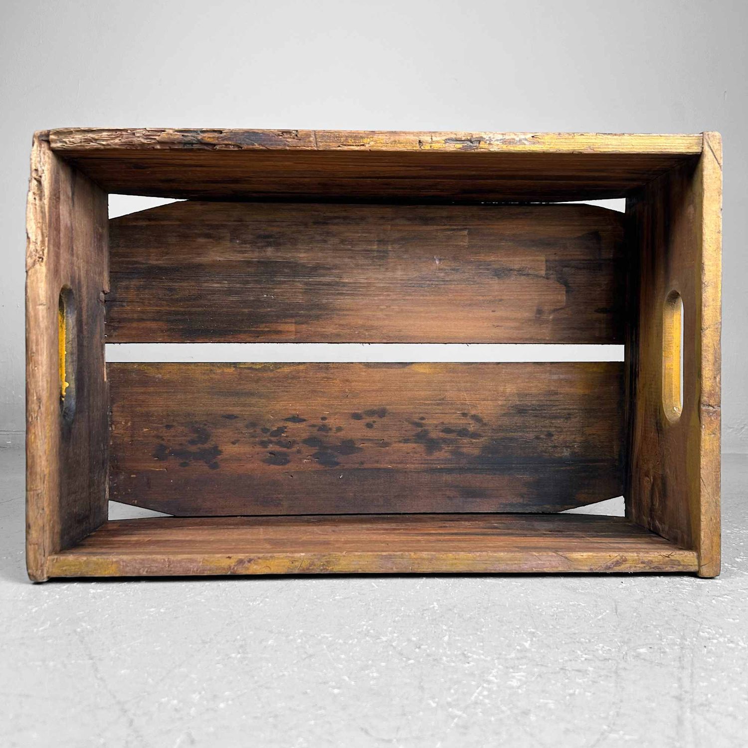 Vintage Houten Krat, 'Glico Melk', Japan, jaren '60.