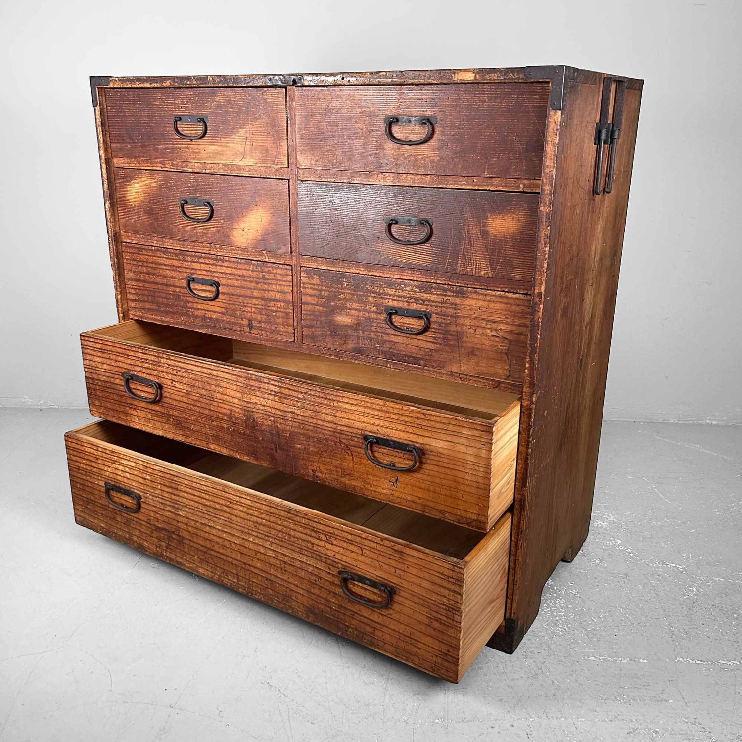 Traditionele Japanse Tansu Ladekast, Meiji-periode.