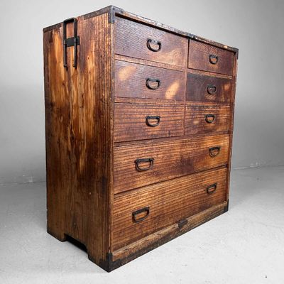 Traditionele Japanse Tansu Ladekast, Meiji-periode.