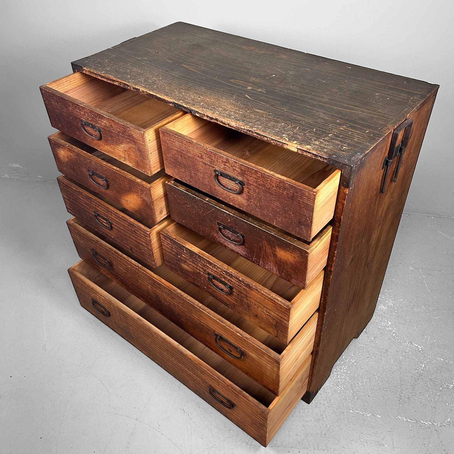 Traditionele Japanse Tansu Ladekast, Meiji-periode.