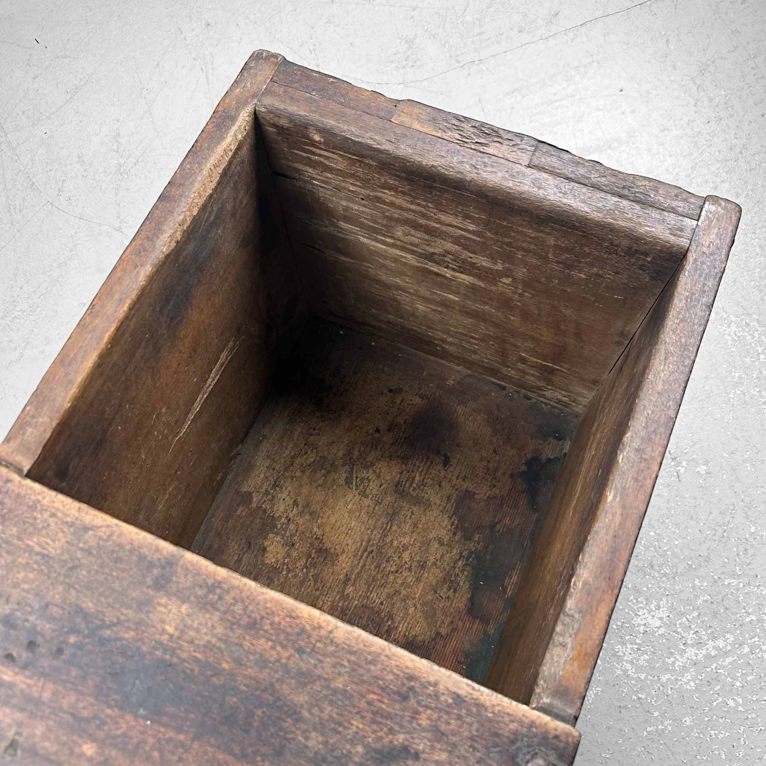 Antique Wooden Zenibako Temple Offering Box, Meiji Period, Japan.