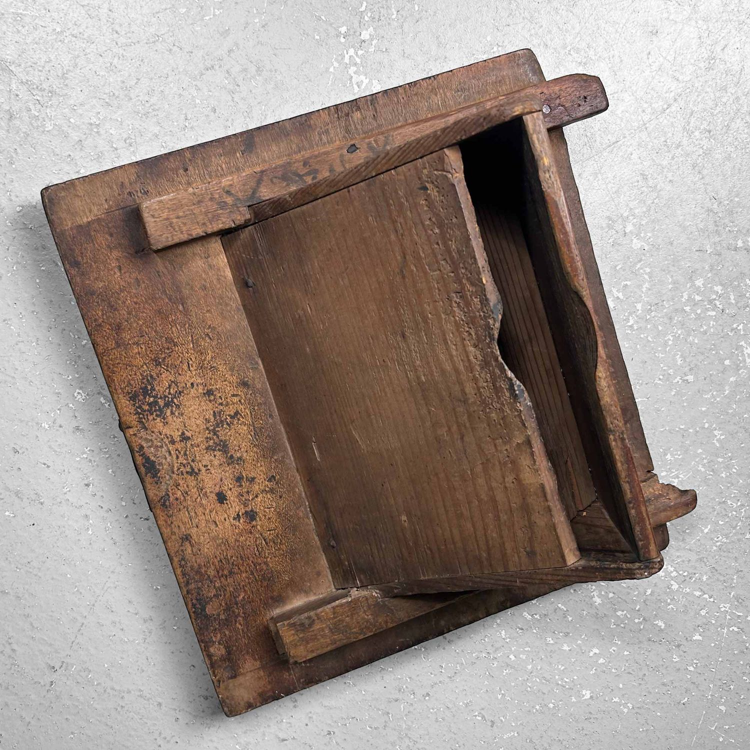 Antique Wooden Zenibako Temple Offering Box, Meiji Period, Japan.