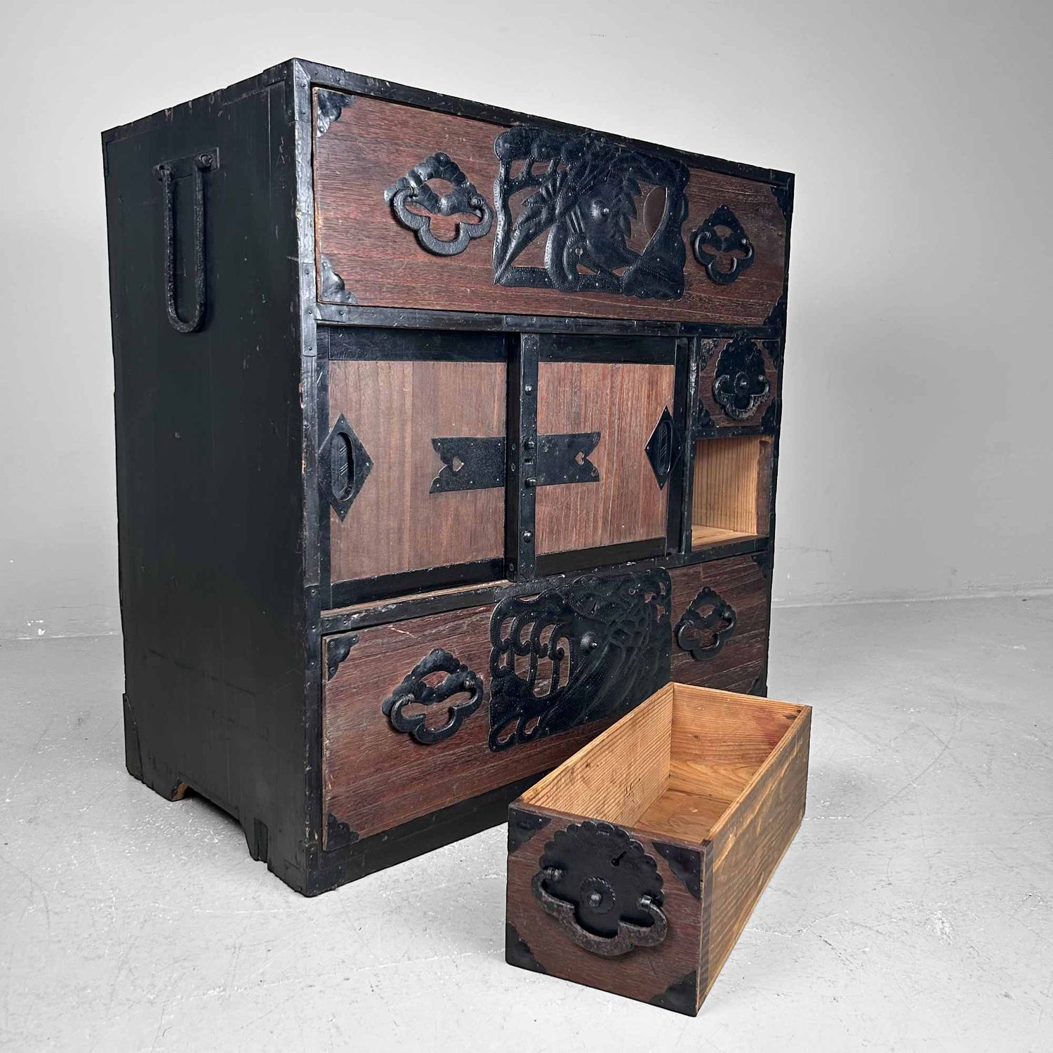 Traditionele Japanse Tansu, Opbergmeubel, Meiji-periode.