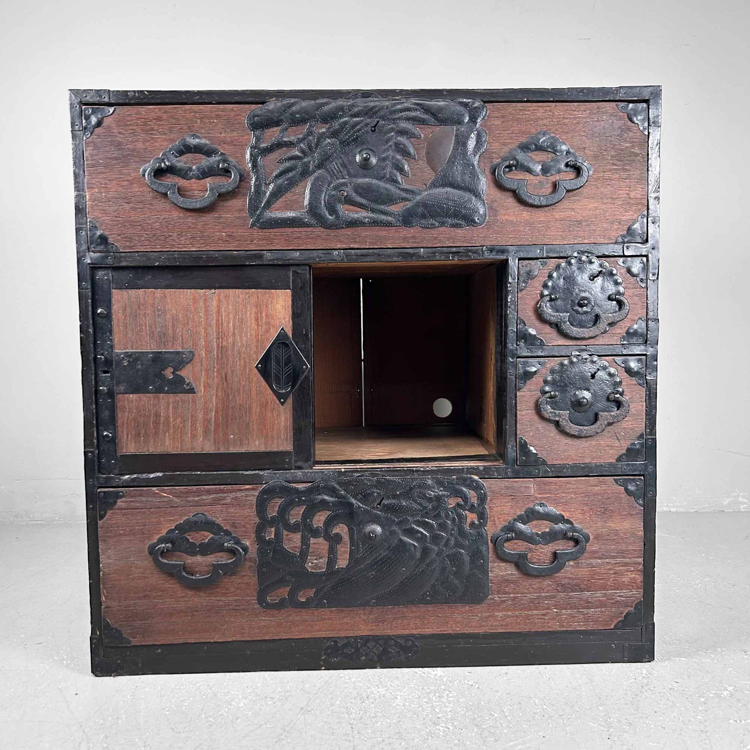 Traditionele Japanse Tansu, Opbergmeubel, Meiji-periode.