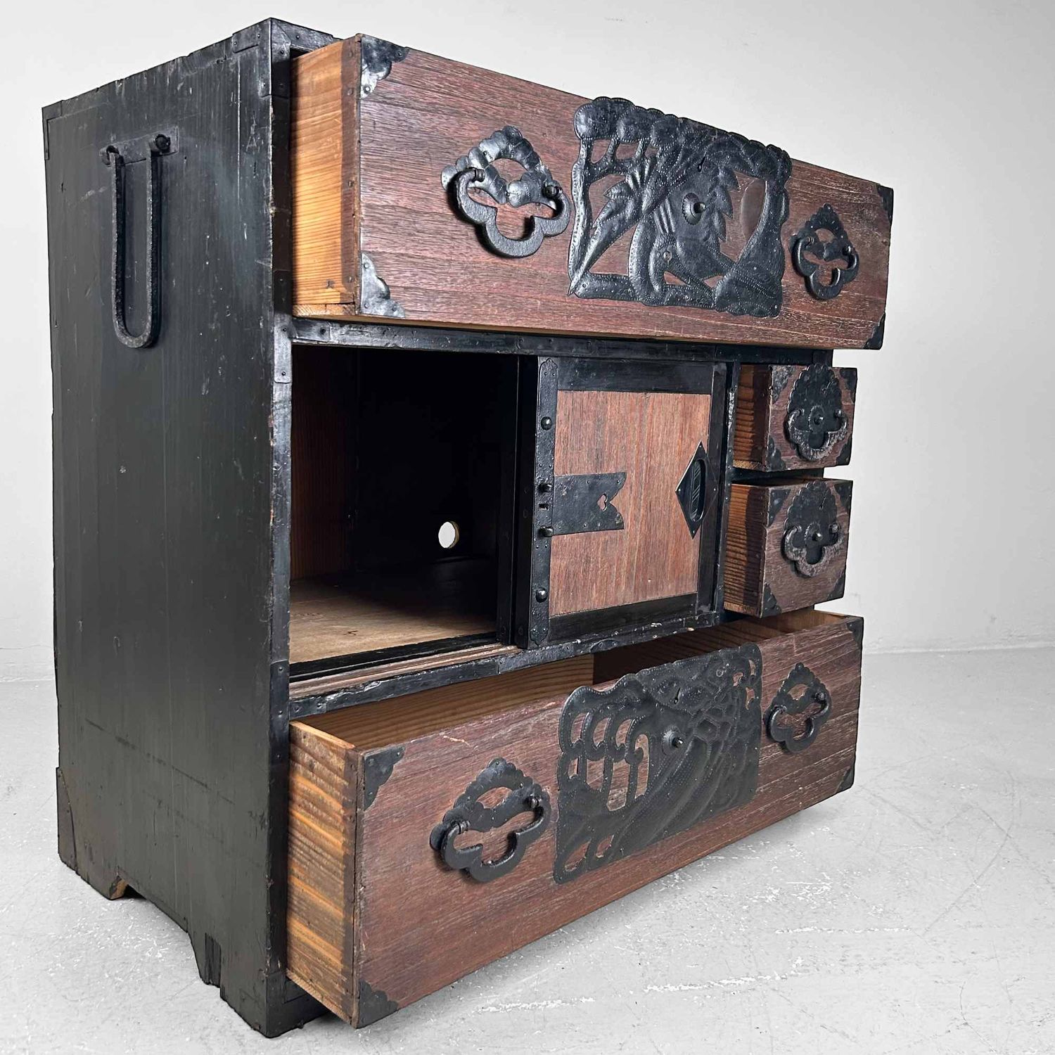 Traditionele Japanse Tansu, Opbergmeubel, Meiji-periode.