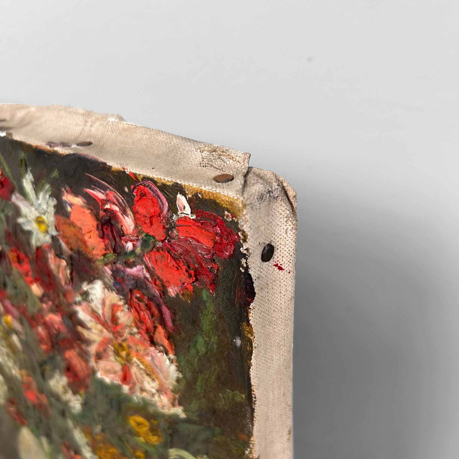 Schilderij, Olie op Doek, Bloemen 花 Ikebana door Y. Fujita, 1966.