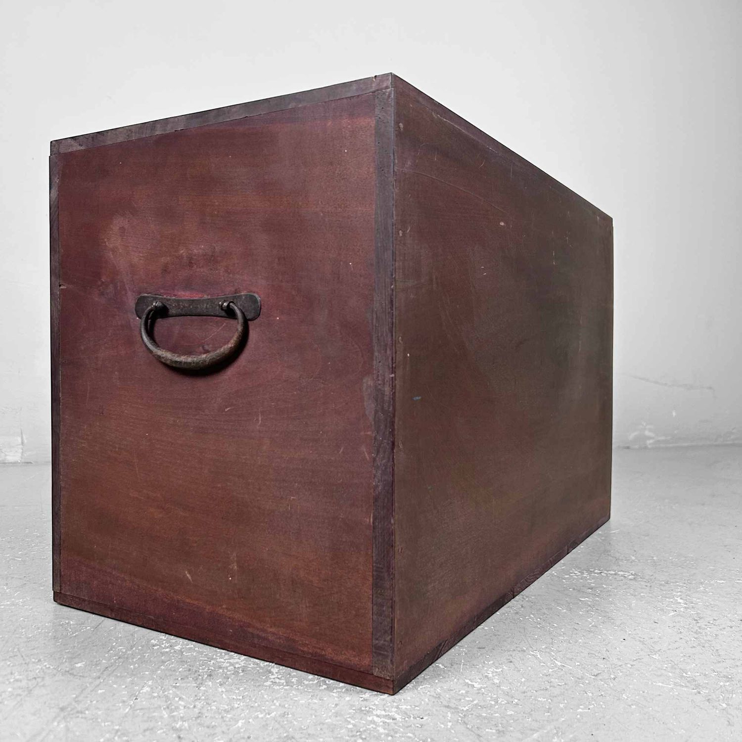 Antique Wooden Archive Drawer Cabinet, Meiji Period, Japan.