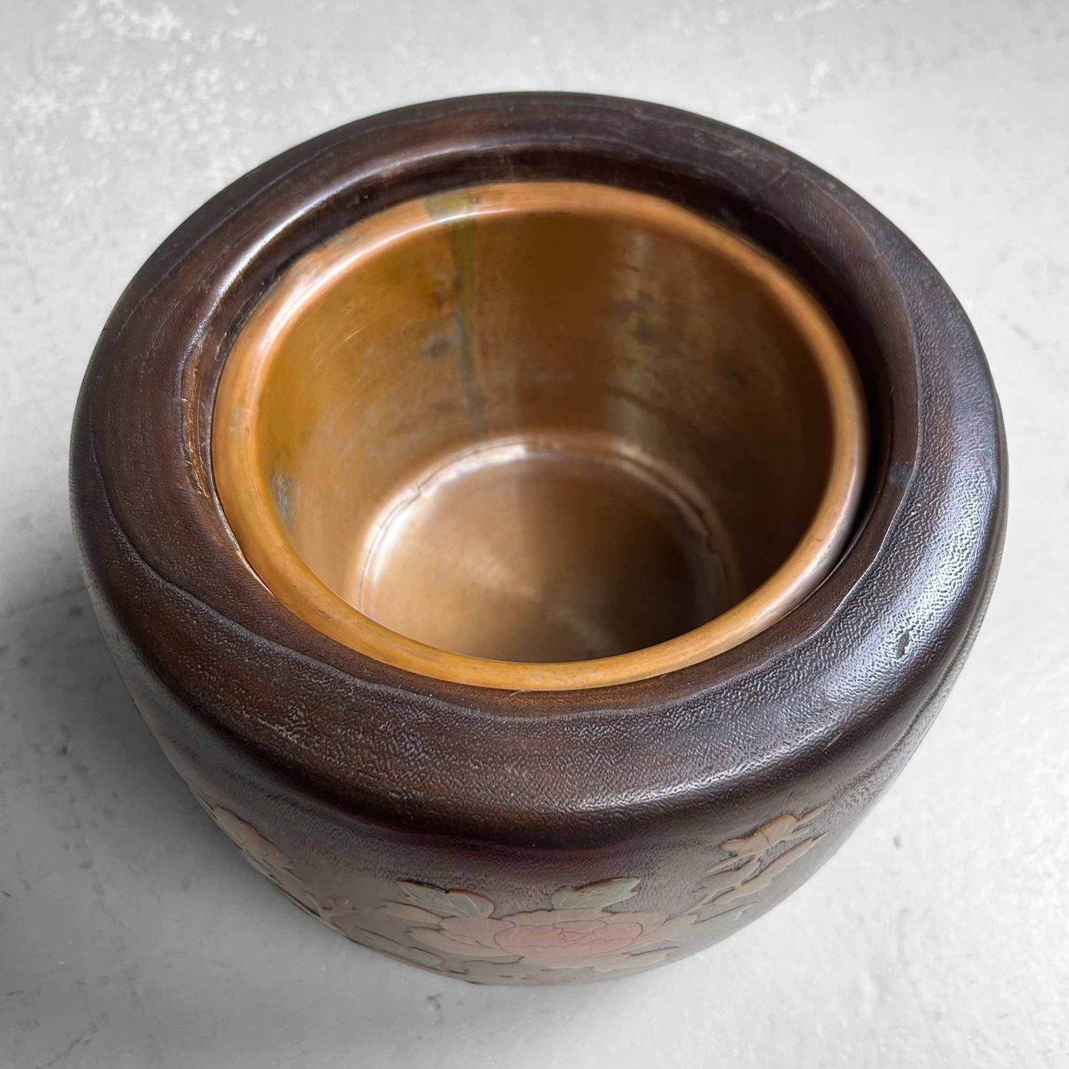 Vintage Maki-e Hibachi, Japanese Fire Pot, Shōwa period.