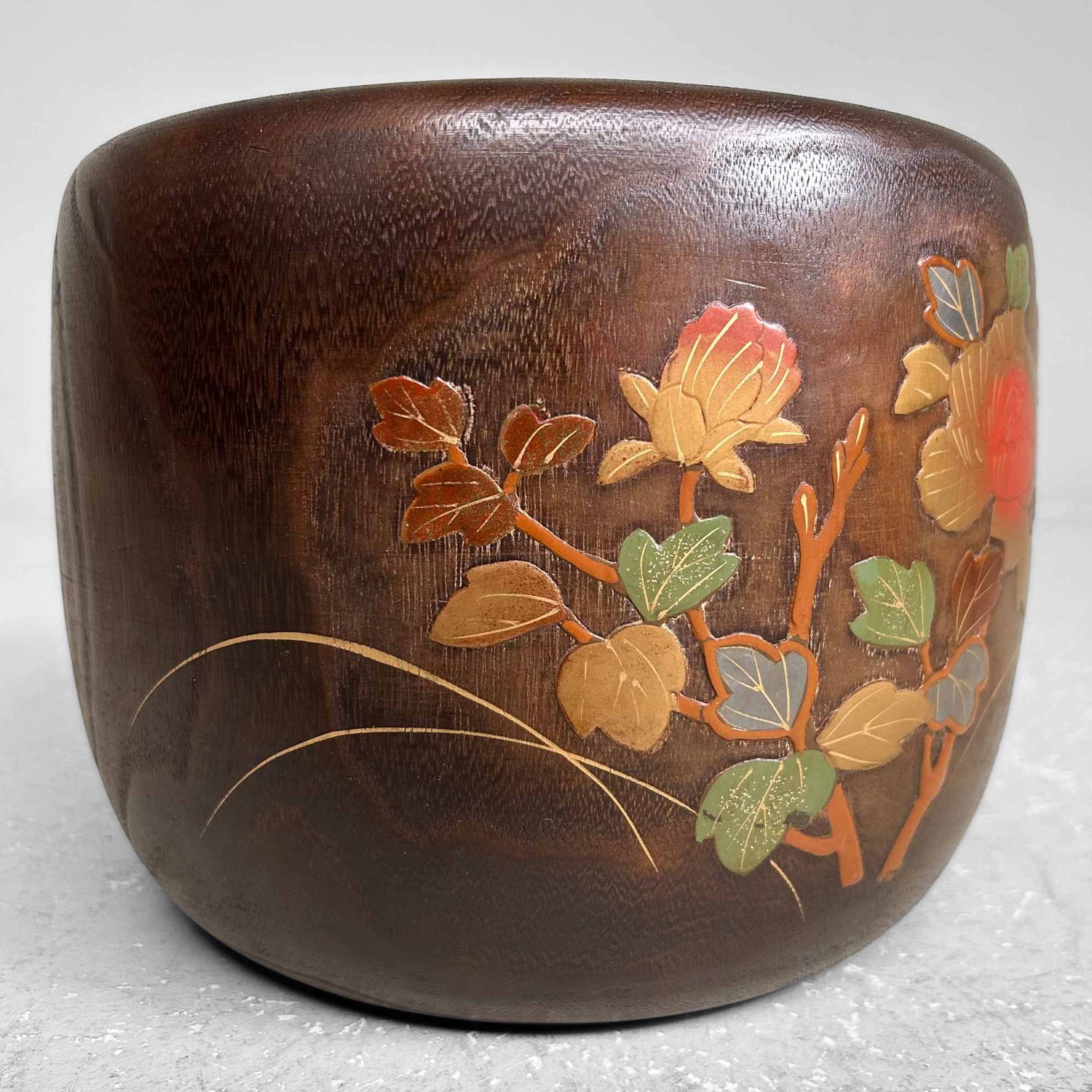 Vintage Maki-e Hibachi, Japanese Fire Pot, Shōwa period.