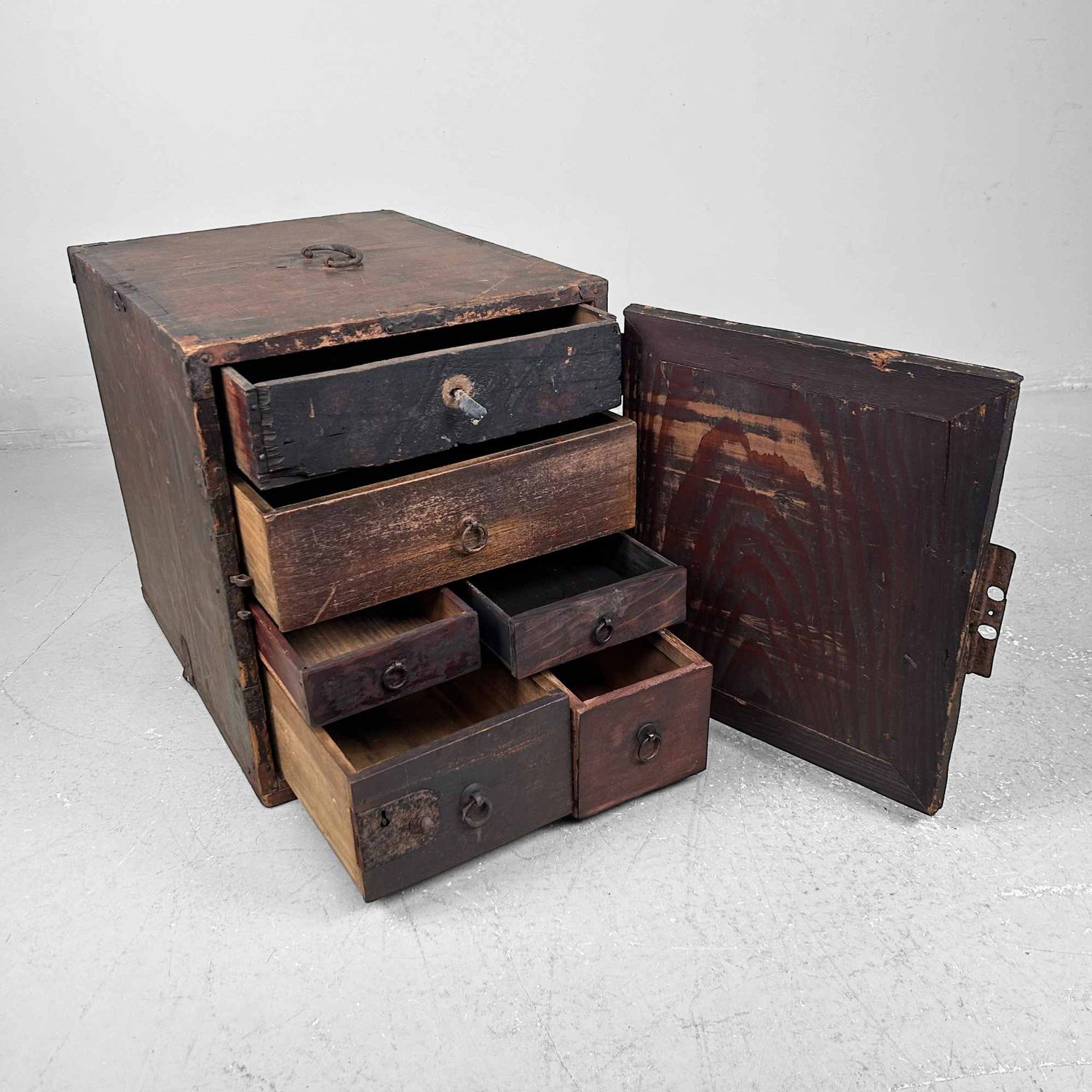 Antique Kake-Suzuri (懸硯), Document Cabinet, Edo Period, Japan.