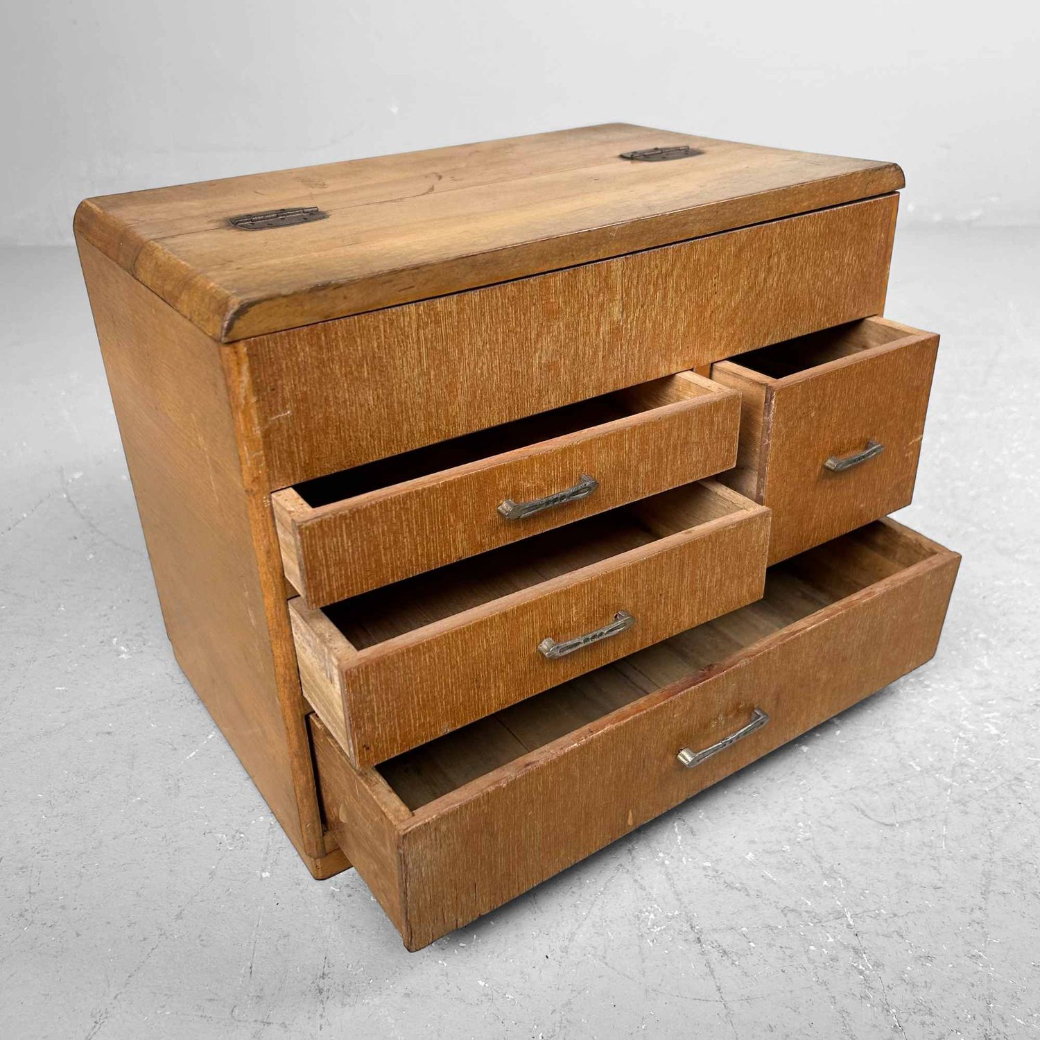 Japanese Vintage Sewing Box, Haribako, 大正, Shōwa Period, Japan.