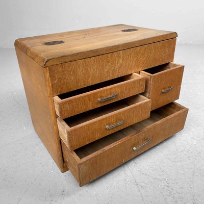 Japanese Vintage Sewing Box, Haribako, 大正, Shōwa Period, Japan.