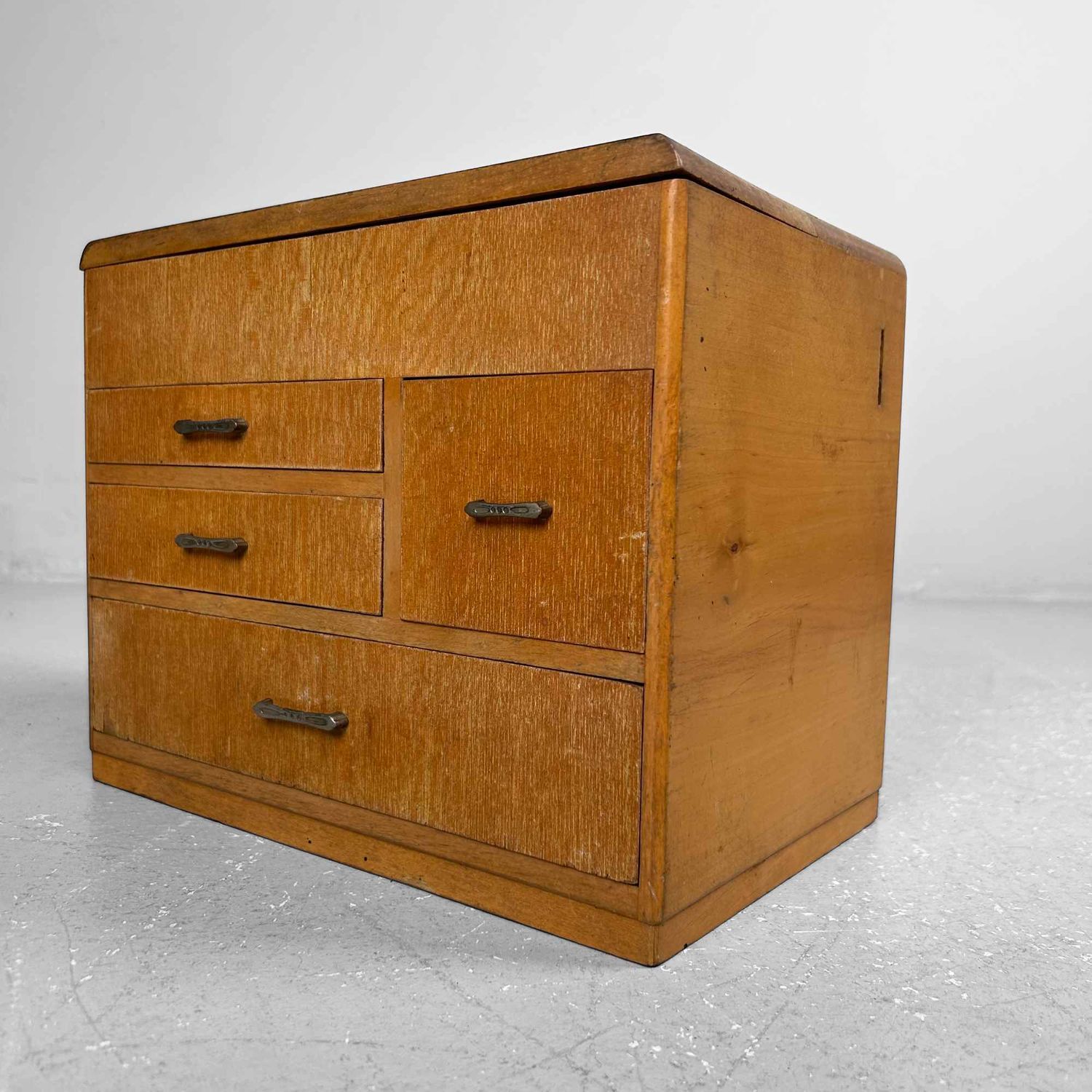 Japanese Vintage Sewing Box, Haribako, 大正, Shōwa Period, Japan.