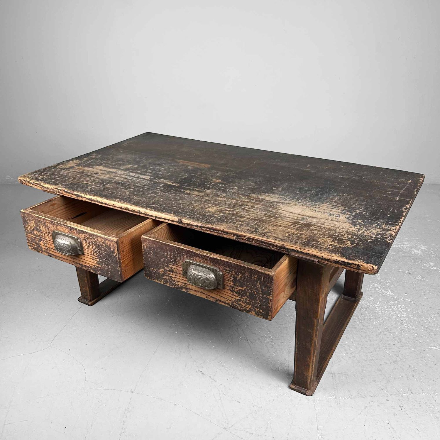 Traditionele Lage Japanse Schrijftafel Shosai-Ki, Taishō-periode.