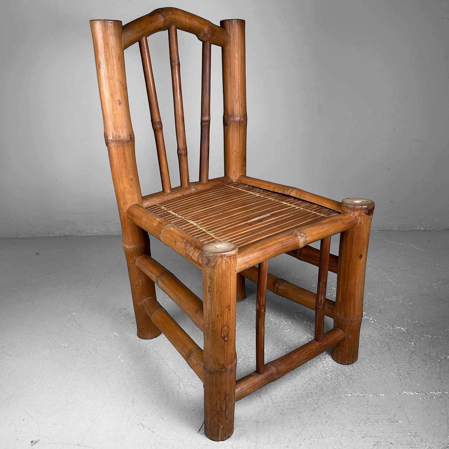 Japanese Handmade Bamboo Chair, Shōwa Period.