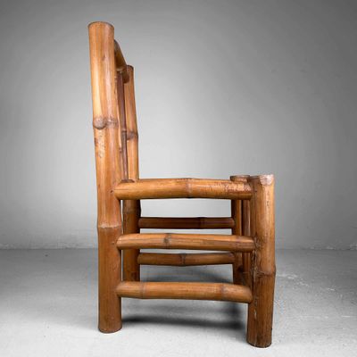 Japanese Handmade Bamboo Chair, Shōwa Period.
