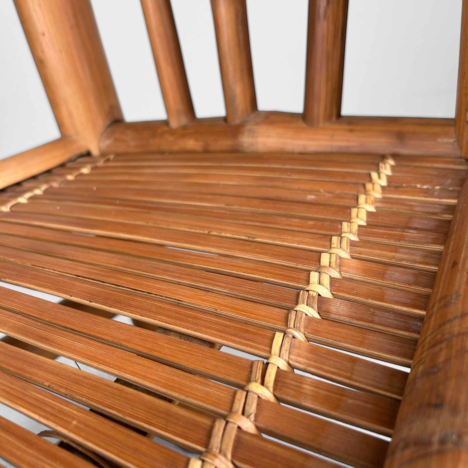Japanese Handmade Bamboo Chair, Shōwa Period.