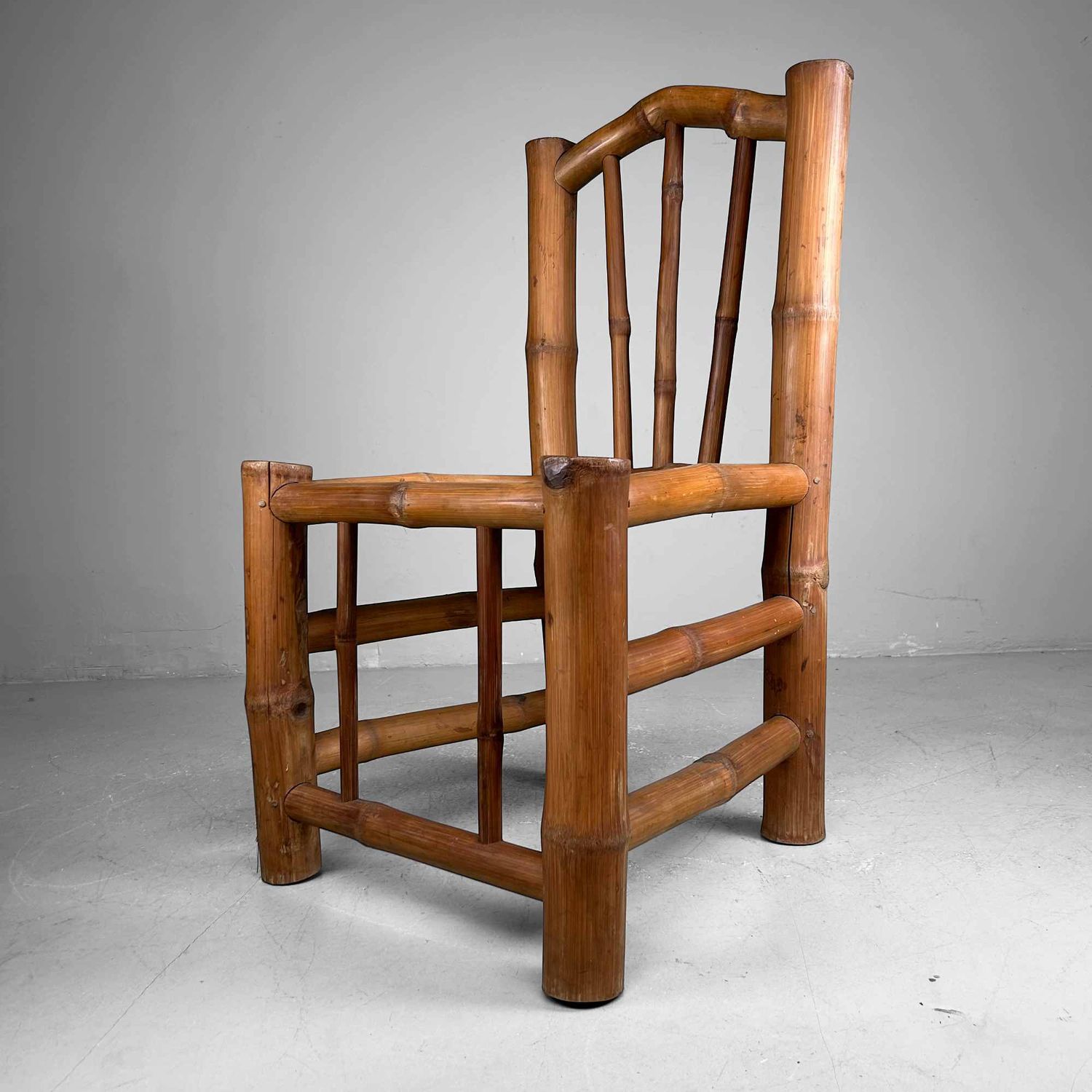 Japanese Handmade Bamboo Chair, Shōwa Period.
