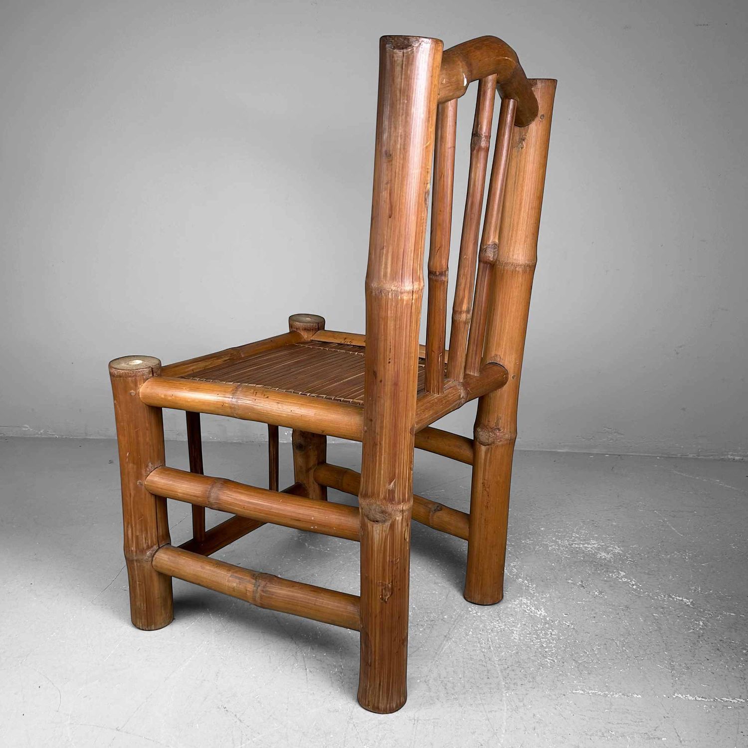 Japanese Handmade Bamboo Chair, Shōwa Period.