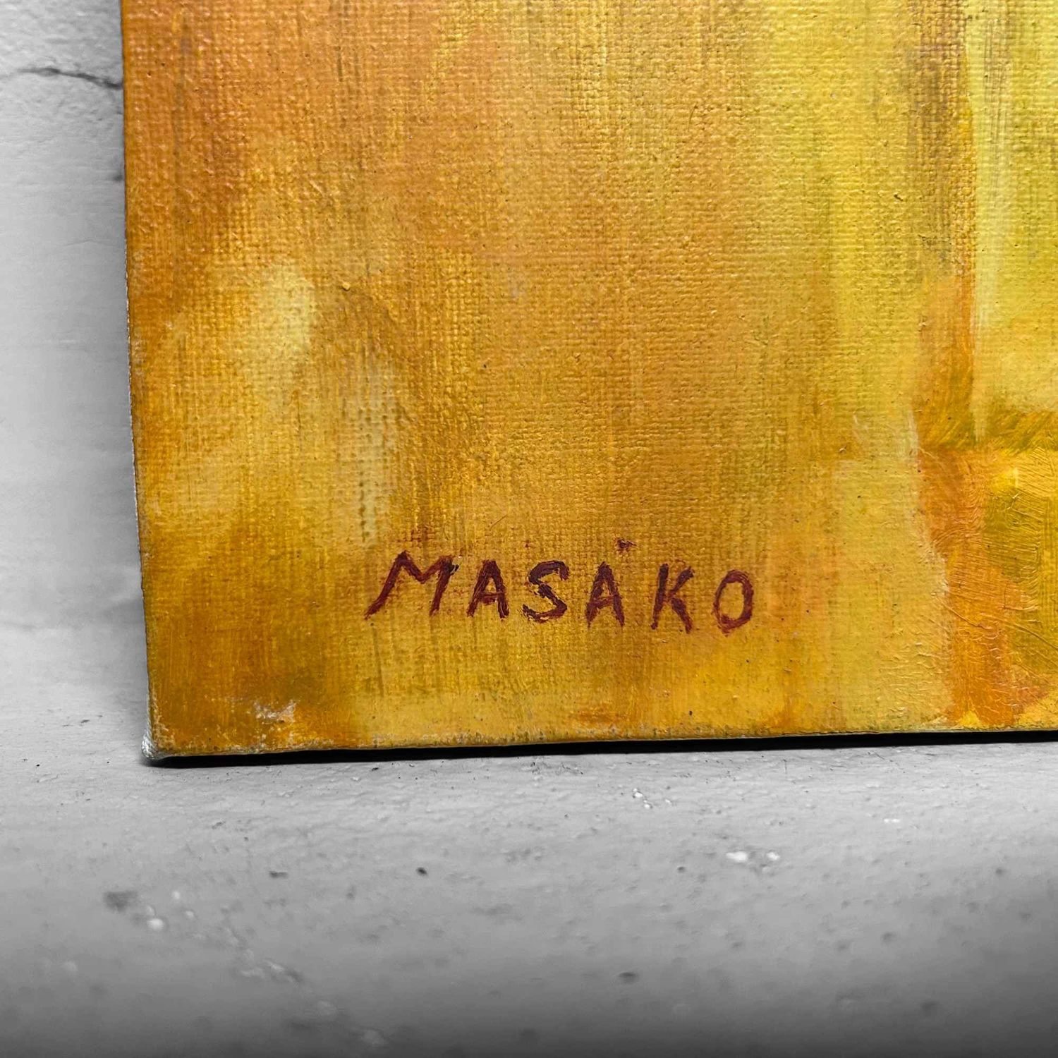 Japans Vintage Schilderij door Masako, jaren '60.