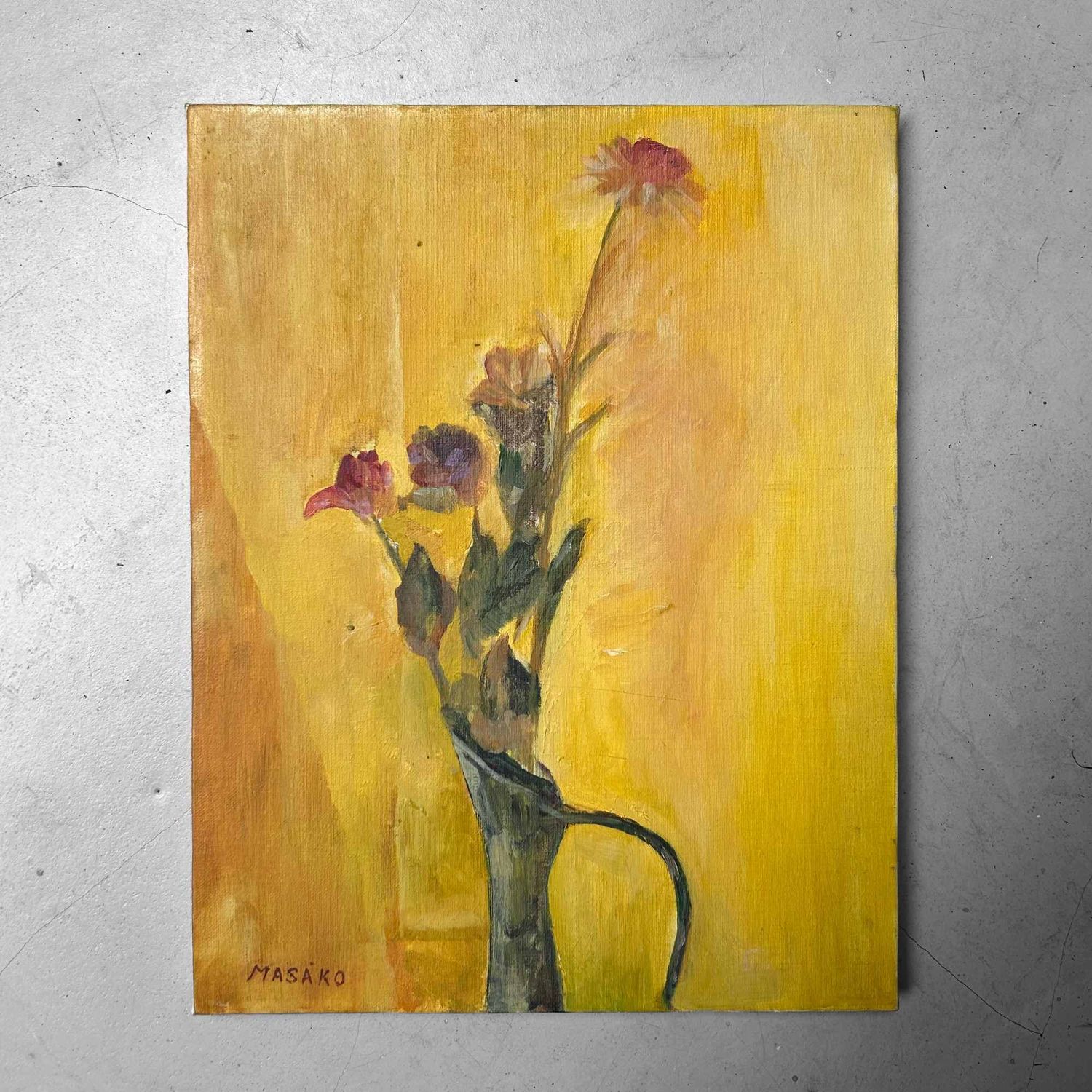 Japans Vintage Schilderij door Masako, jaren '60.