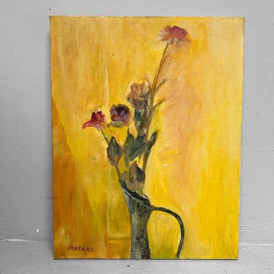 Japanese Vintage Painting by Masako, 1960s.