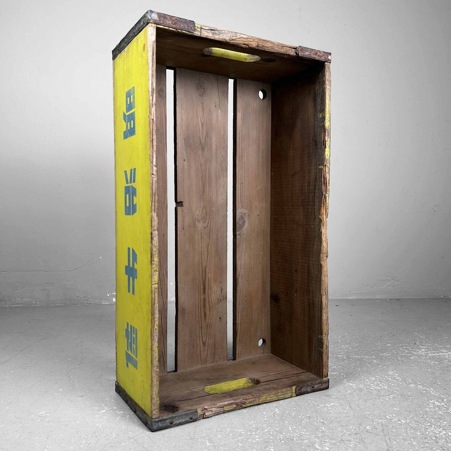 Vintage Wooden Crate, 'Meiji Milk', Japan, 1960s.