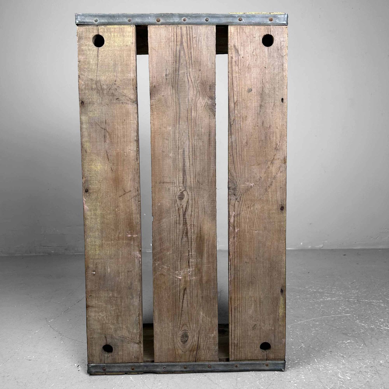 Vintage Wooden Crate, 'Meiji Milk', Japan, 1960s.