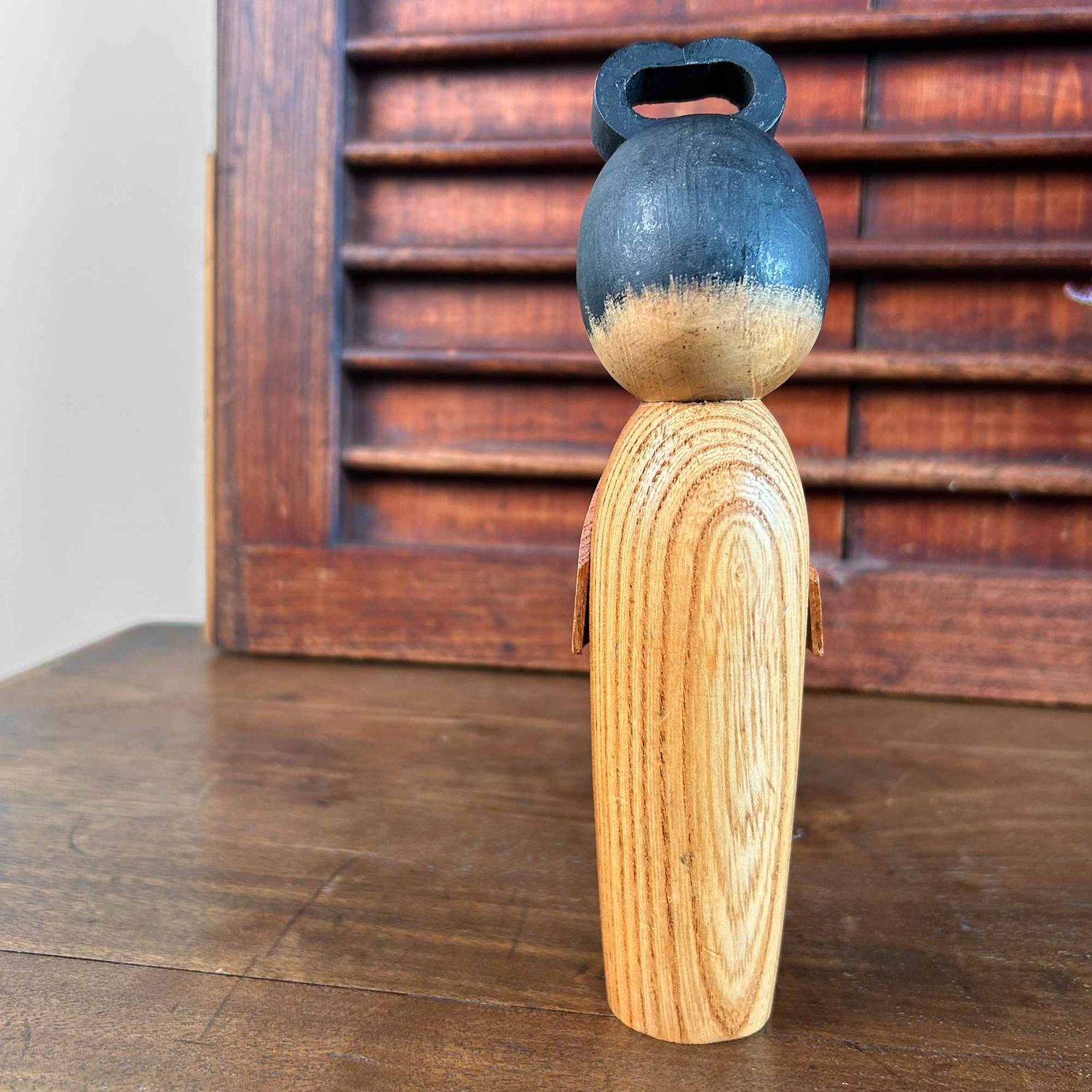 Vintage Houten Sosaku Kokeshi, Ryoichi Funayama, Japan.