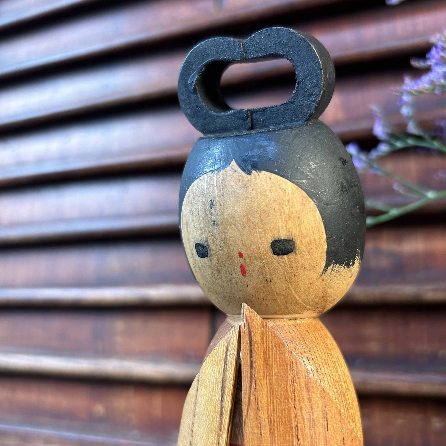 Vintage Houten Sosaku Kokeshi, Ryoichi Funayama, Japan.