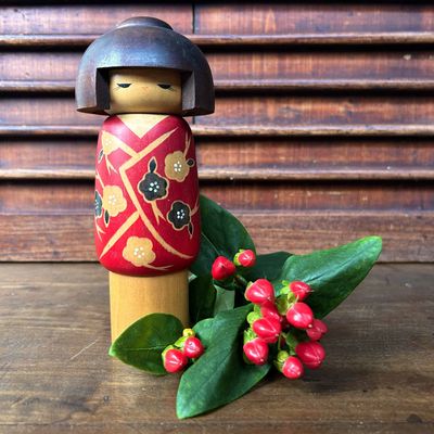 Decorative Vintage Sosaku Kokeshi, Japan.