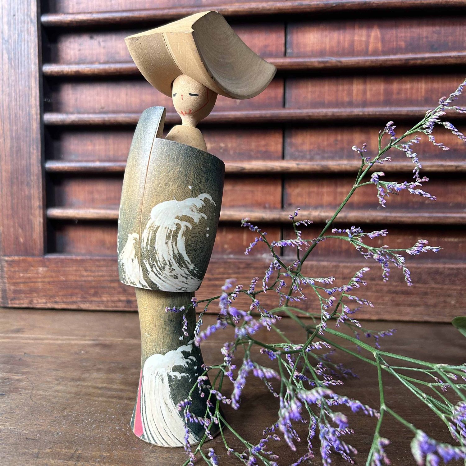 Sado Okesa Japanese Kokeshi Wooden Doll, Awaji-Shima.