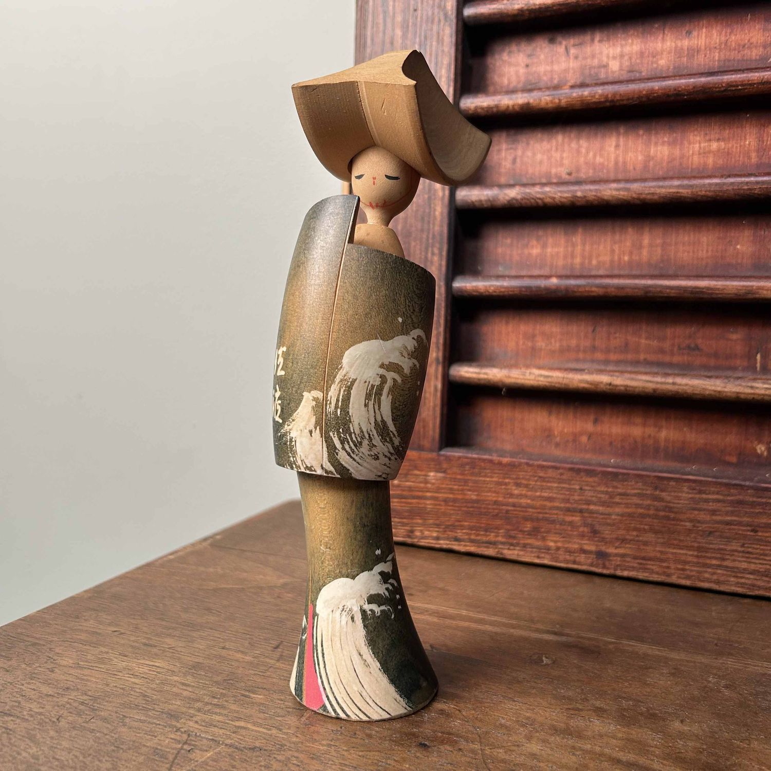 Sado Okesa Japanese Kokeshi Wooden Doll, Awaji-Shima.