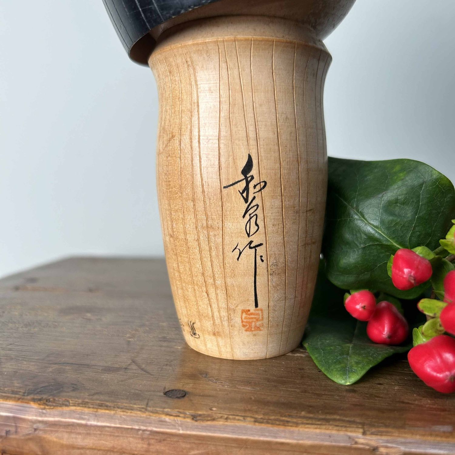 Elegant Vintage Sosaku Kokeshi by Izumi Ueda, Japan.
