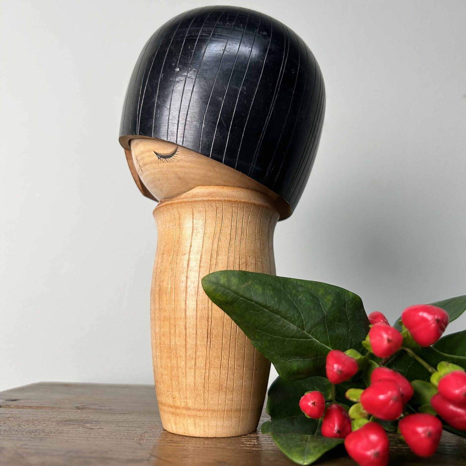 Elegant Vintage Sosaku Kokeshi by Izumi Ueda, Japan.