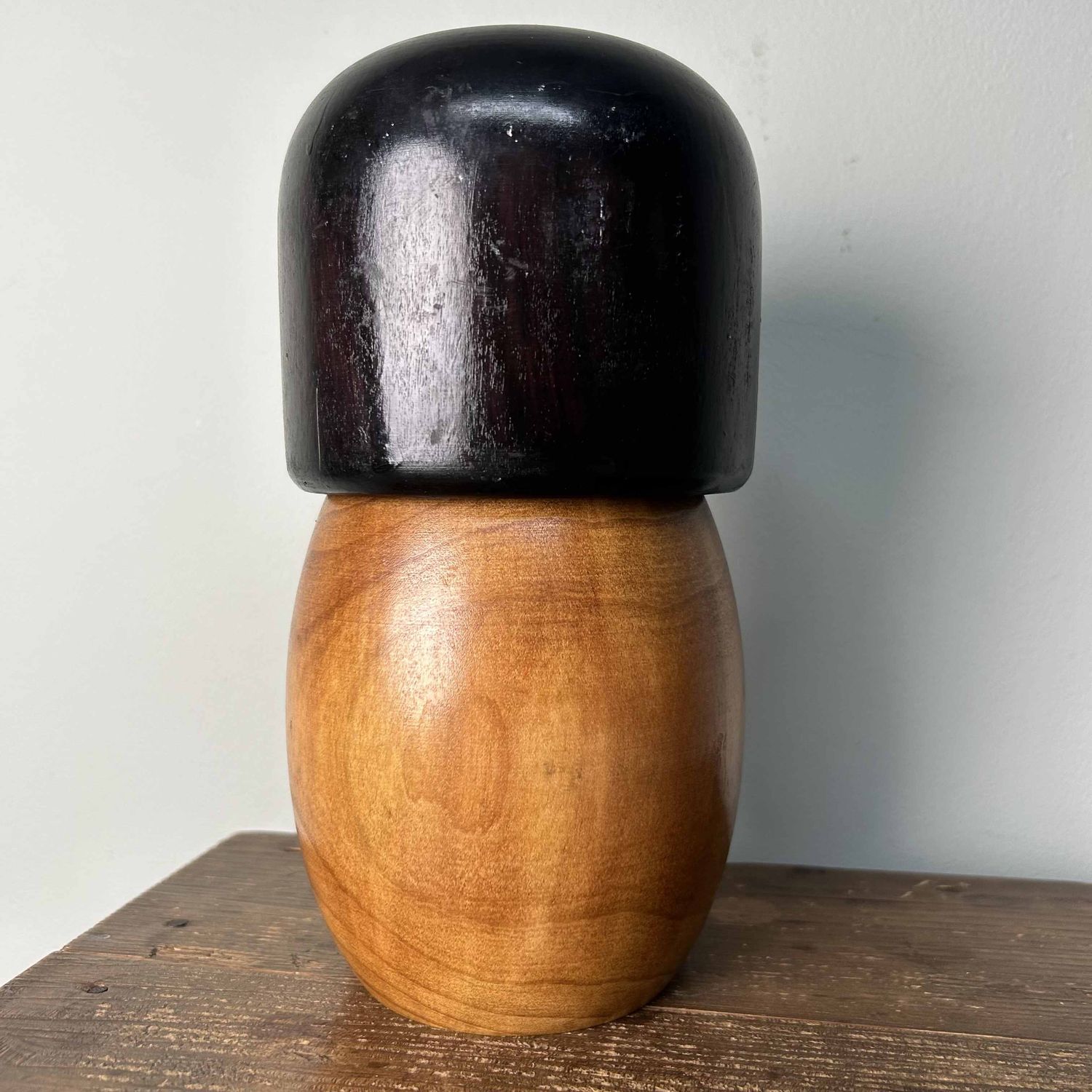 Zeldzame Vintage Gunma Sosaku Kokeshi door Miyagawa Kunio, Japan.